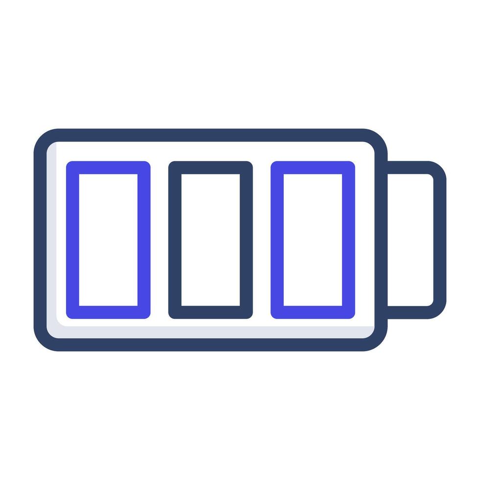 un contorno diseño, icono de batería vector