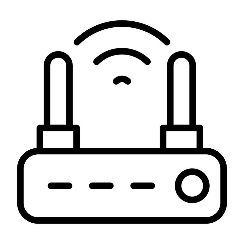 Wireless network icon, vector design of wifi router