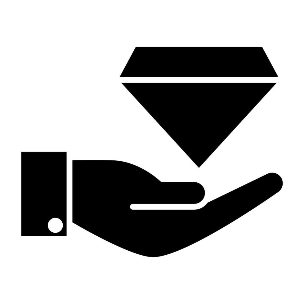 A glyph design, icon of premium service vector