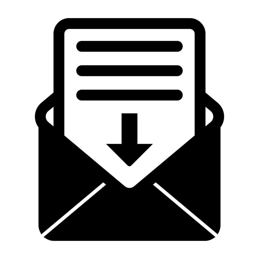 A solid design, icon of mail 40204650 Vector Art at Vecteezy