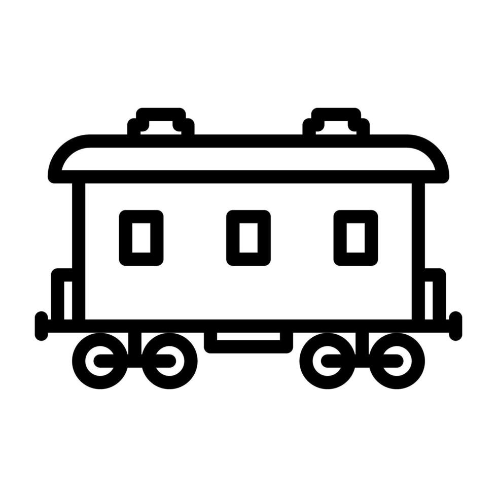 An icon design of cargo train, editable vector