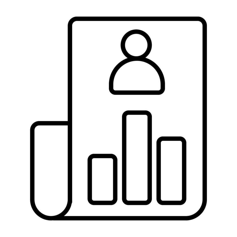 A linear design, icon of performance chart vector