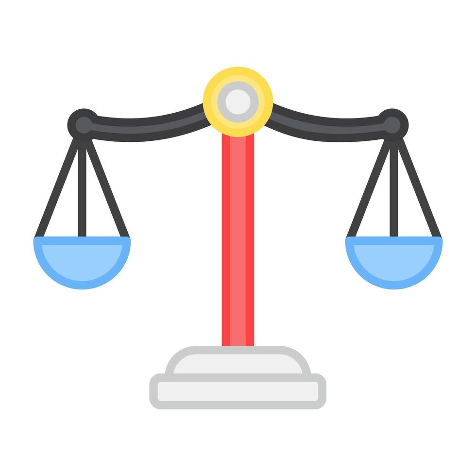 A flat design, icon of justice vector