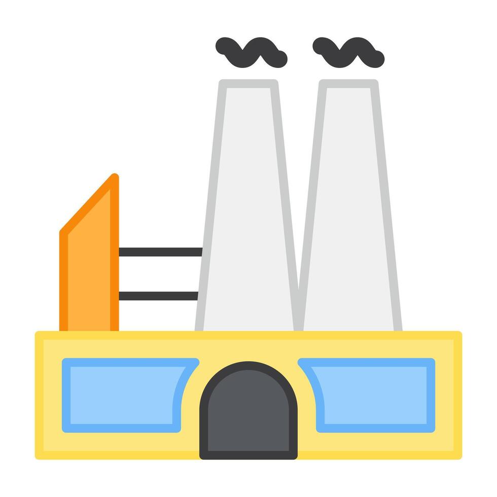 A flat design, icon of mill vector