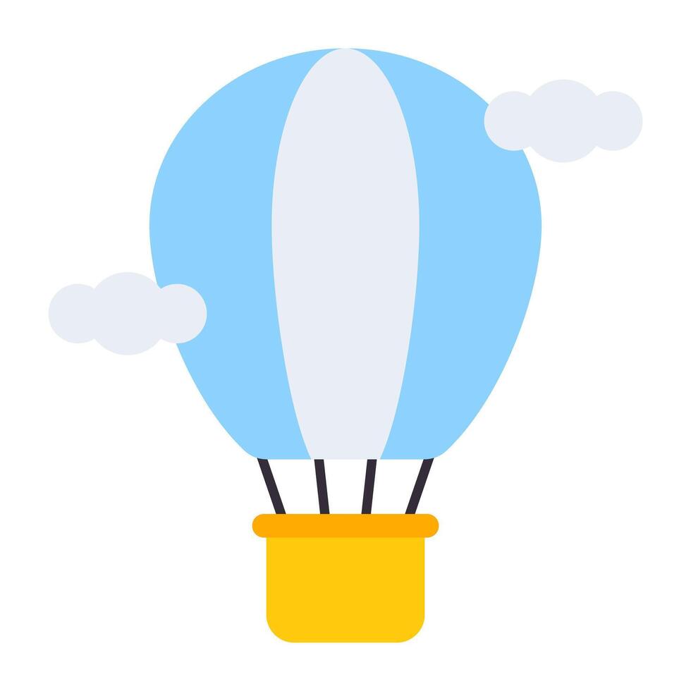 Hot air balloon or fire balloon best for adventure vector