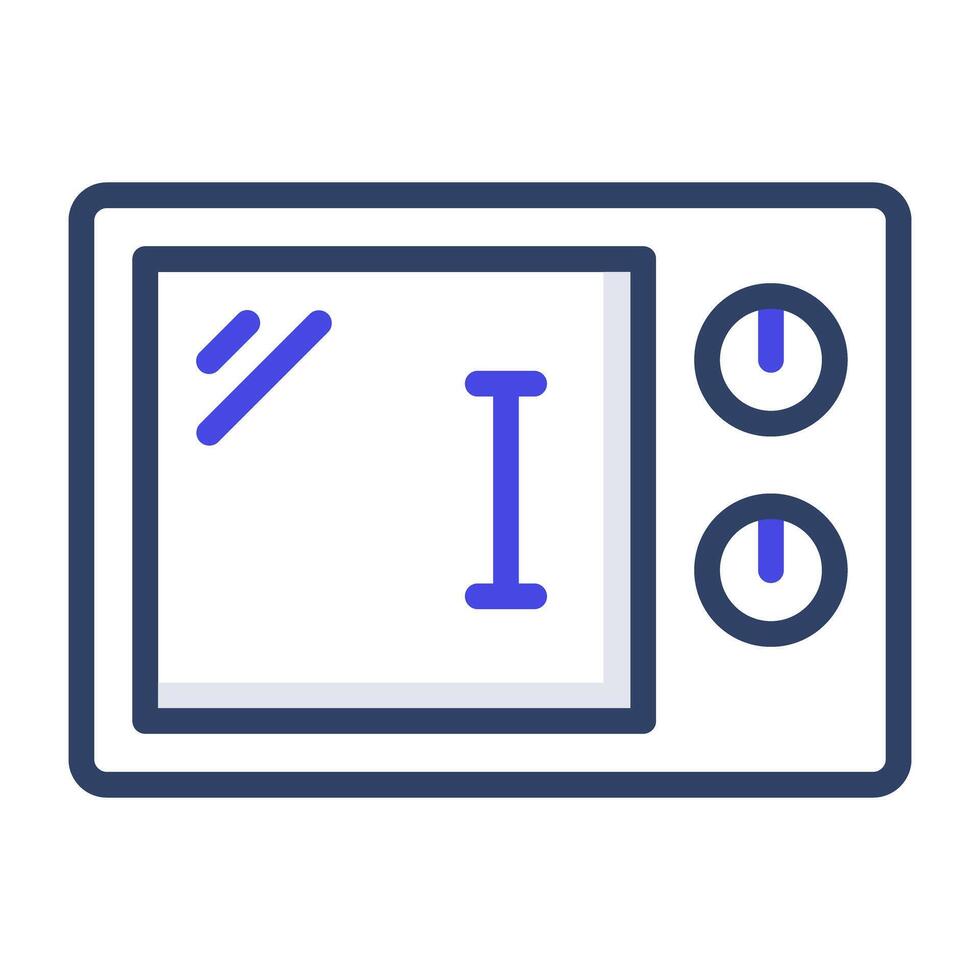 A outline design, icon of microwave vector