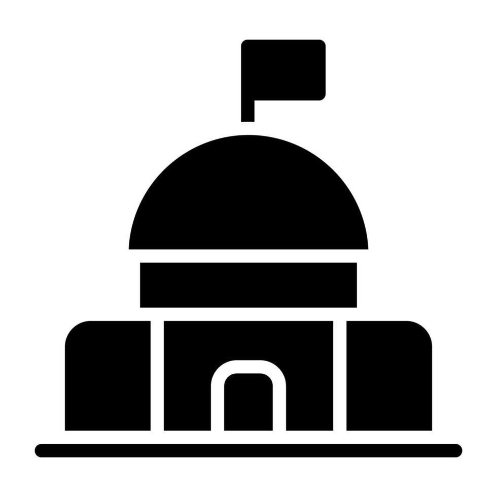 icono de gobierno edificio en moderno diseño vector