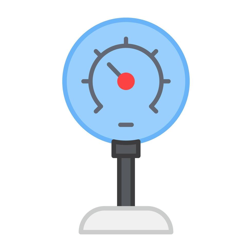 A flat design, icon of pressure meter vector