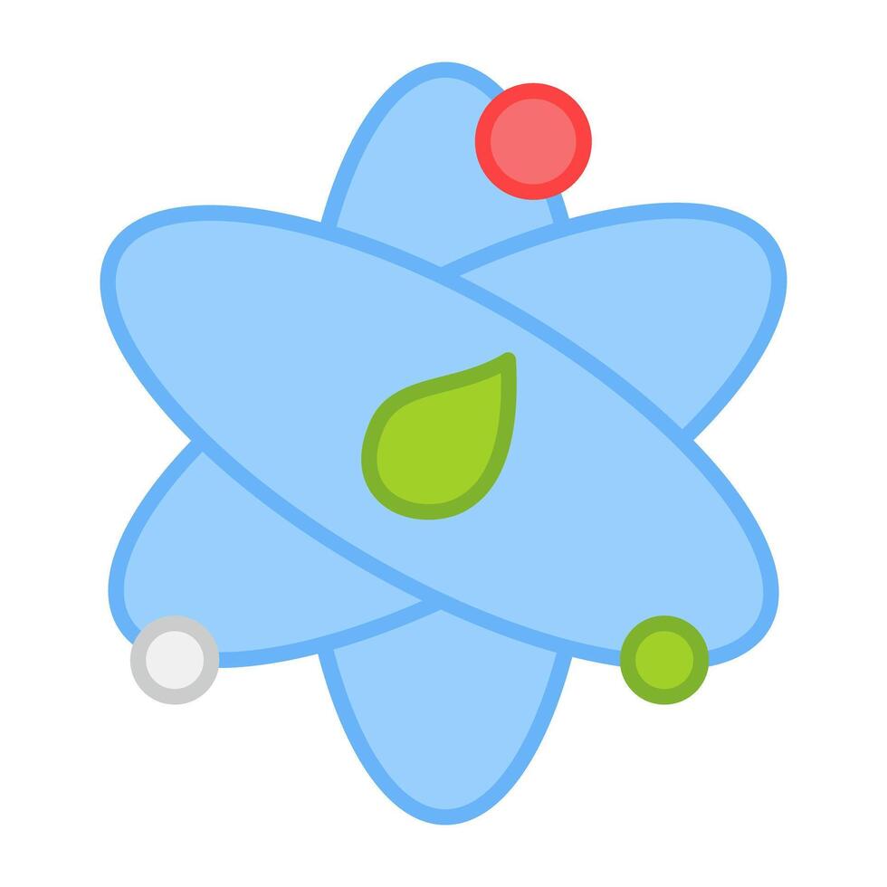 A flat design, icon of atomic symbol vector