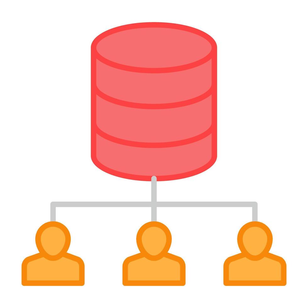 Modern design icon of database network vector