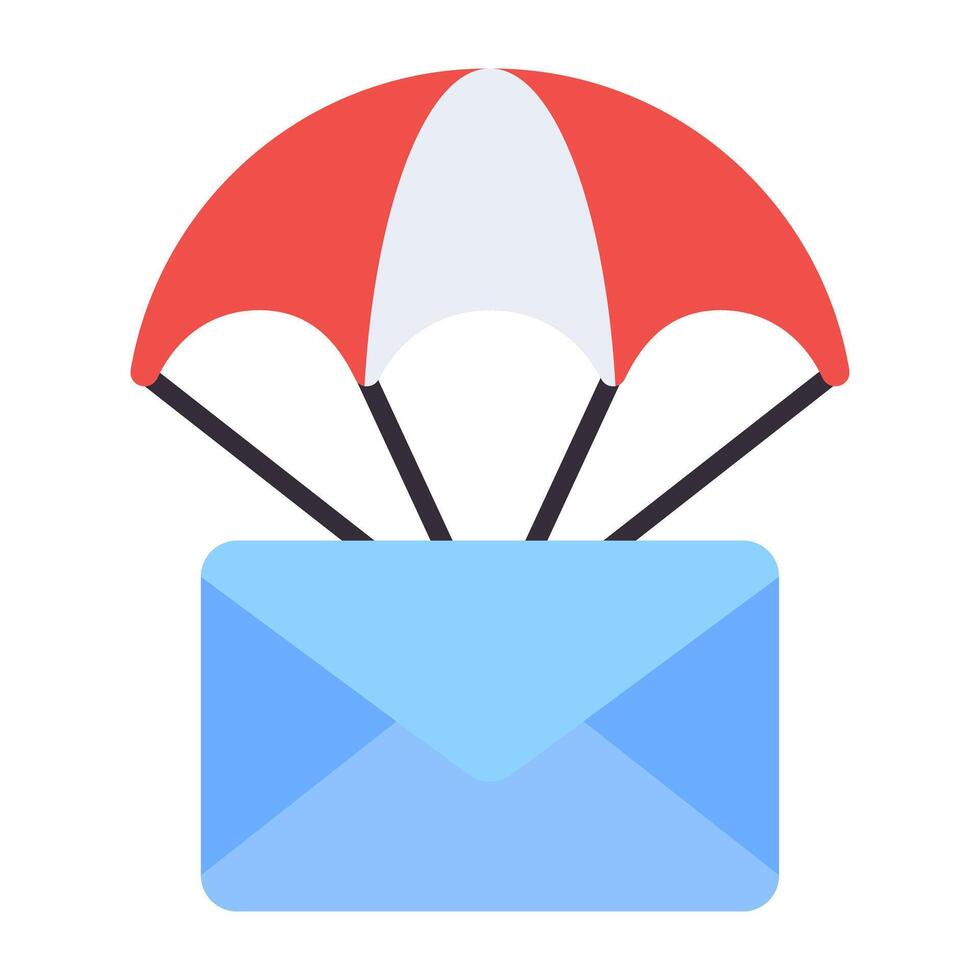 A flat design, icon of send mail vector