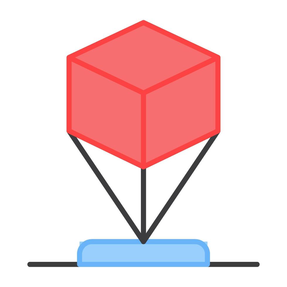 An editable design icon of hologram vector