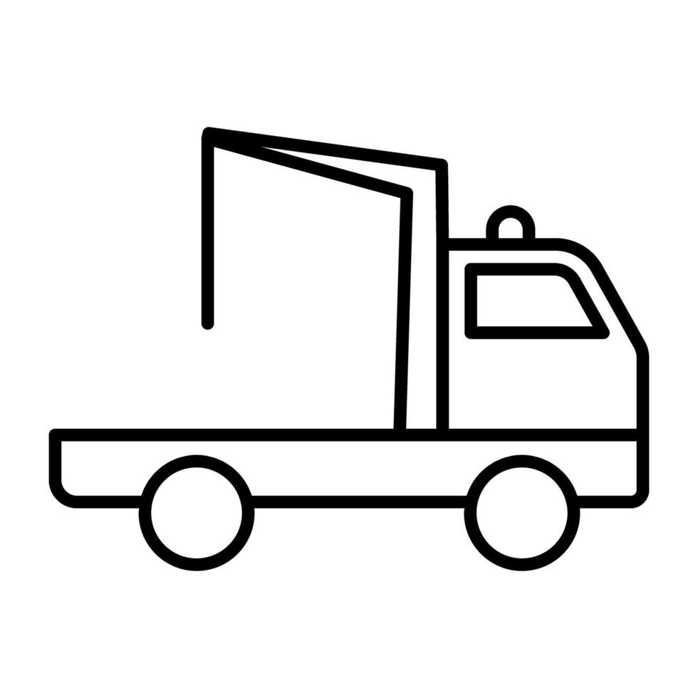 Editable design icon of crane truck vector