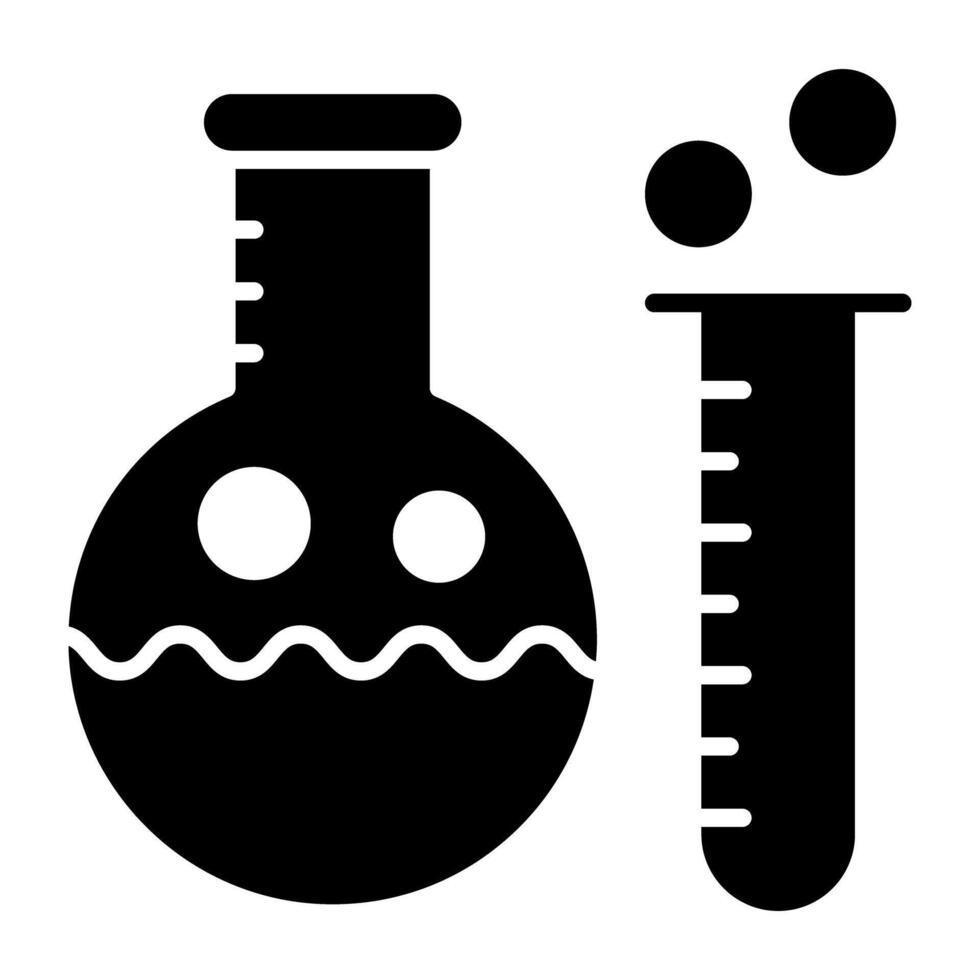 Trendy glyph icon of chemical measurement, chemical weight vector