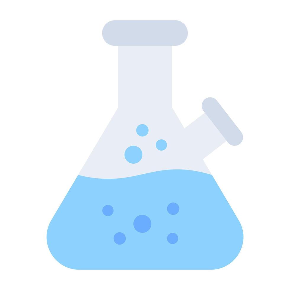 químico matraz icono en moderno plano estilo vector
