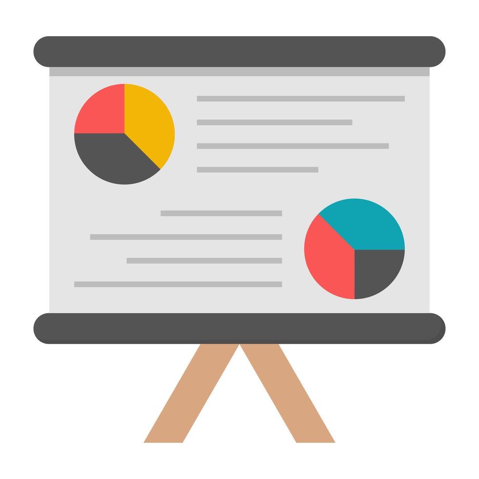 An icon design of business graphical presentation vector