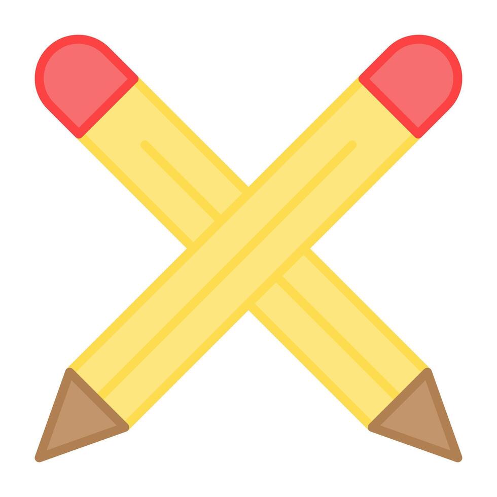 A flat design, icon of pencils vector