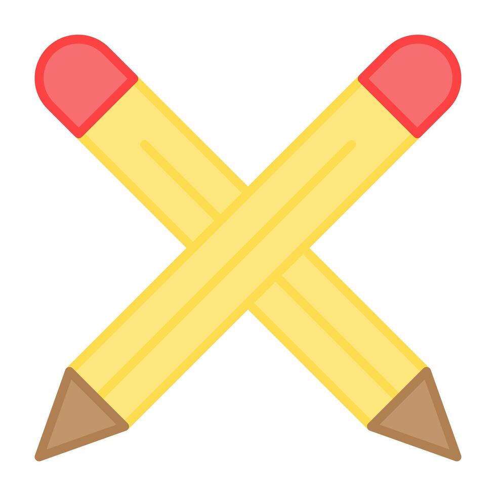 A flat design, icon of pencils vector