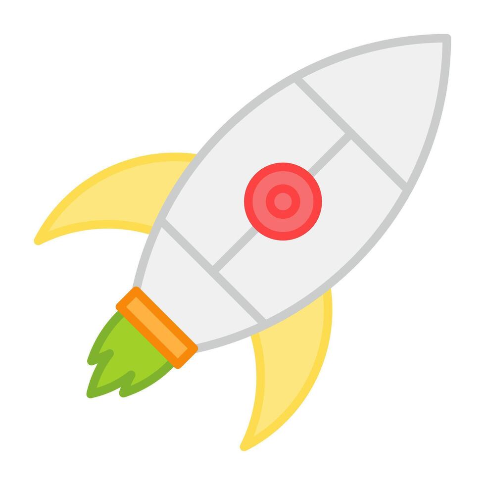 A flat design, icon of launch vector