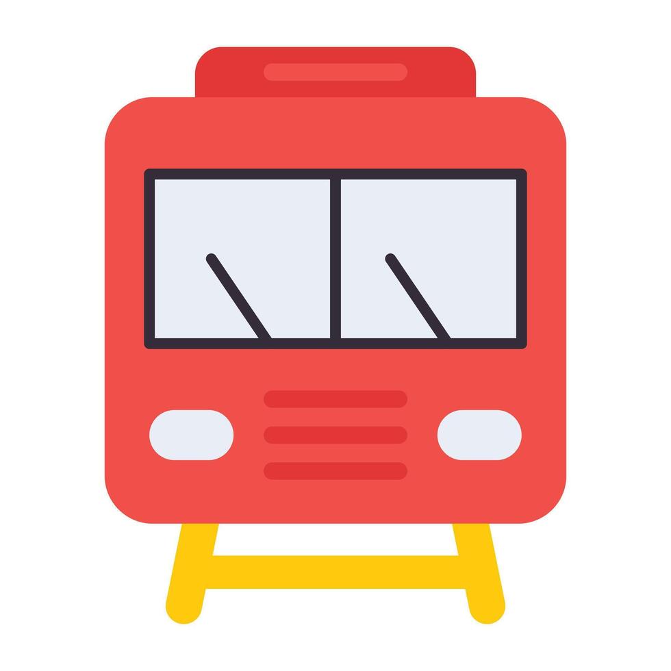 Train vector icon in doodle design