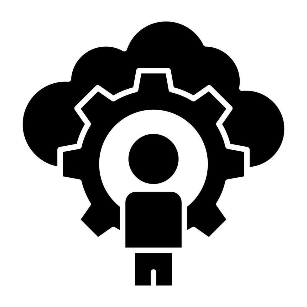un creativo diseño icono de nube gerente vector
