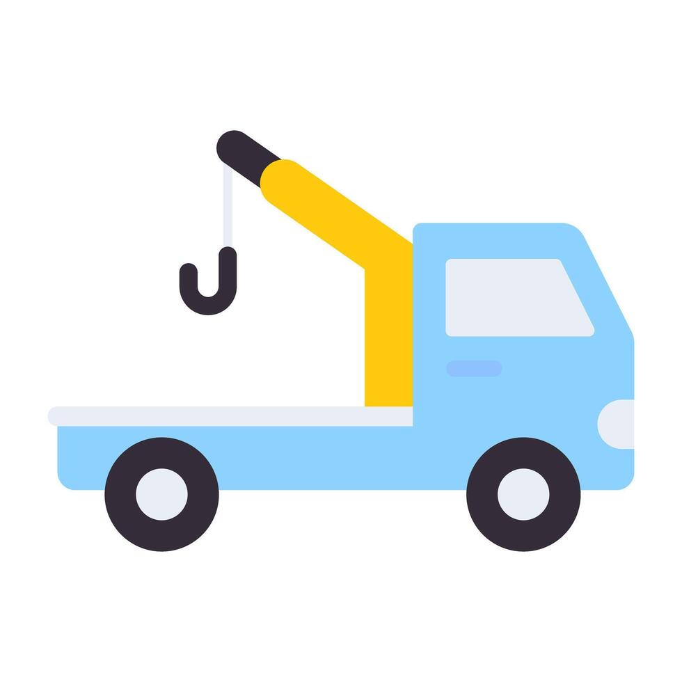 A trendy vector design of tow truck