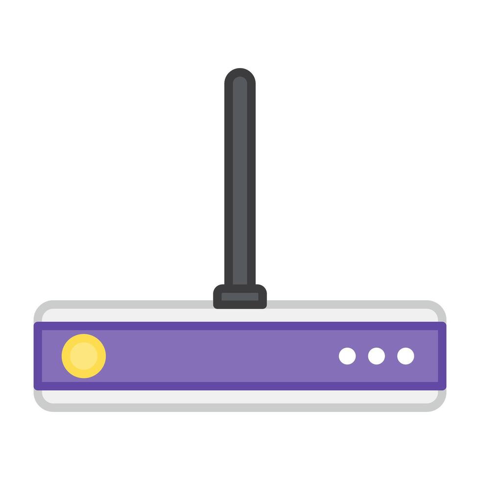 A broadband network device, icon of WiFi router vector