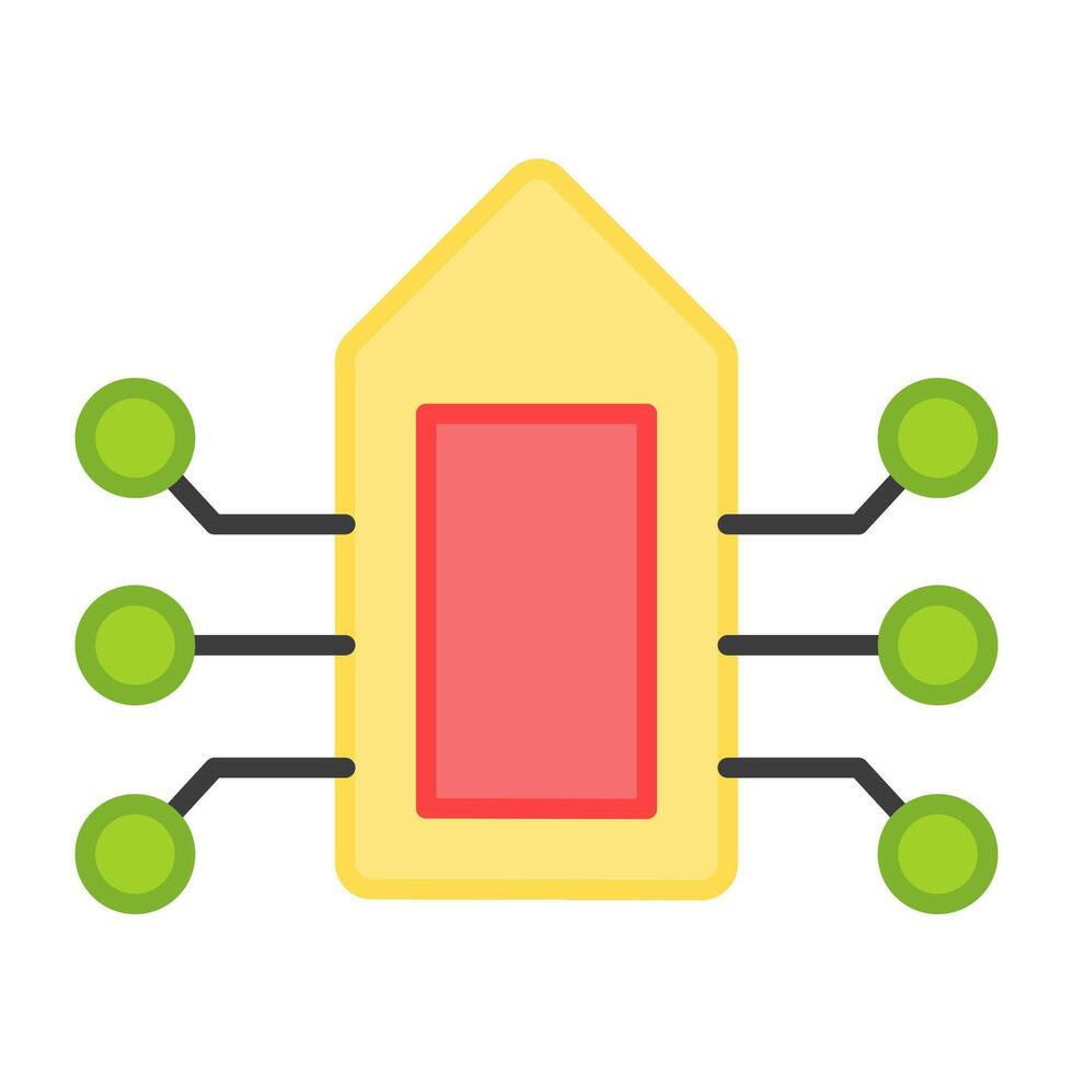 A flat design, icon of seo tag vector