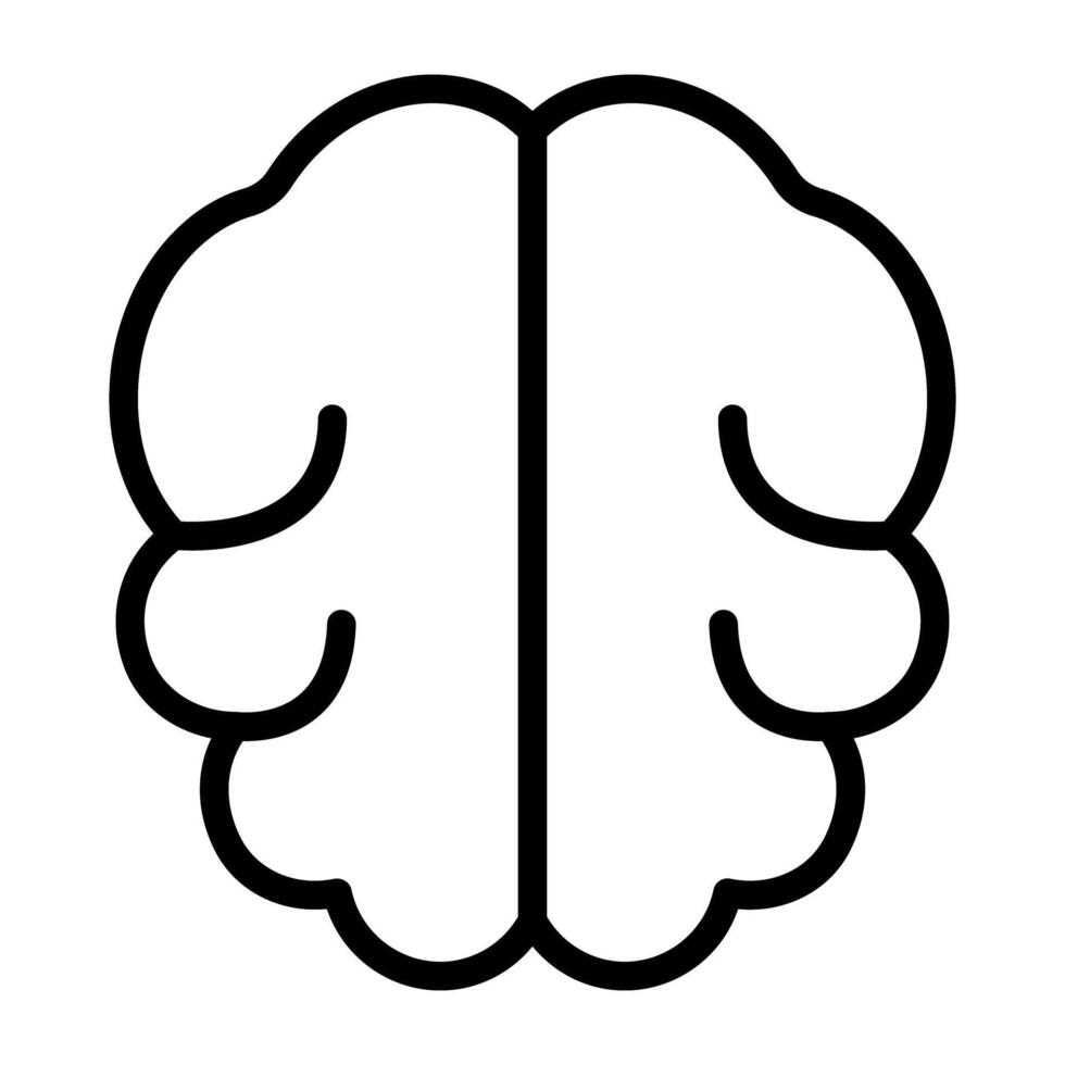 Trendy design icon of brain vector
