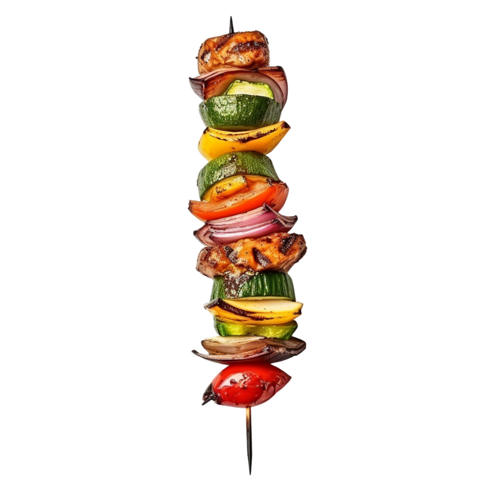 AI generated Vegetables kebab clip art png