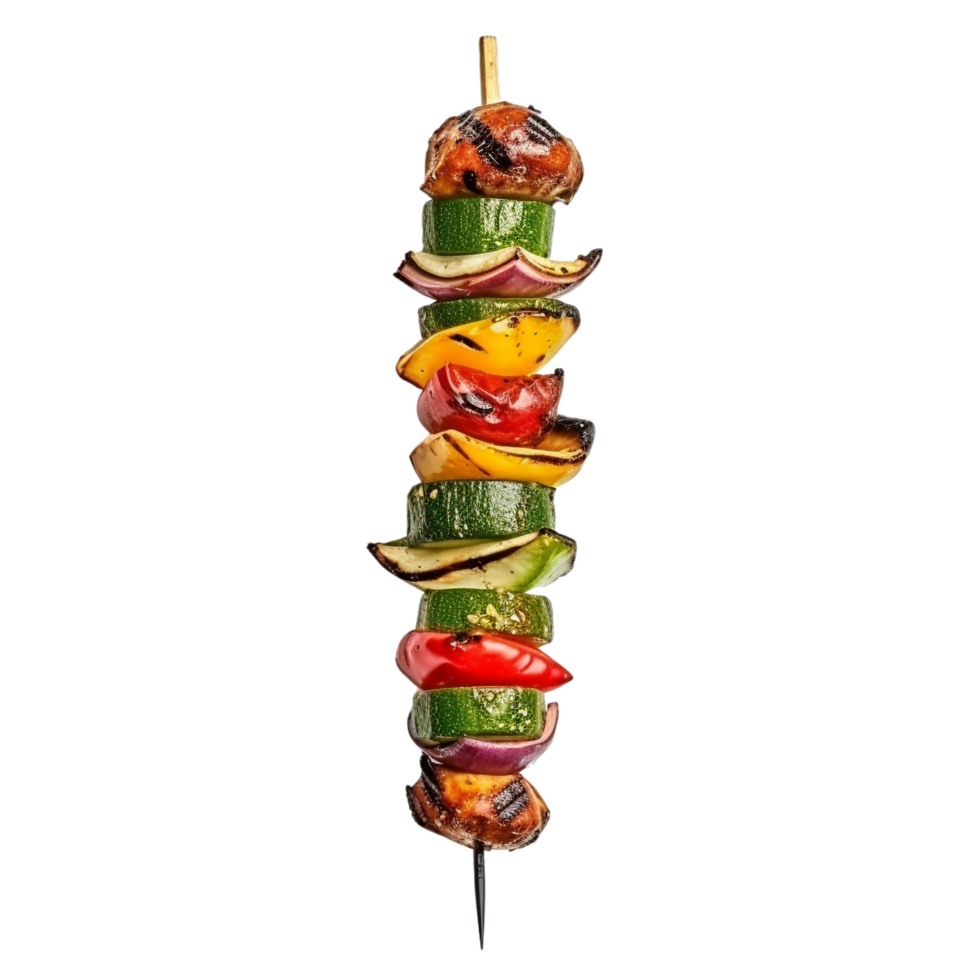 AI generated Vegetables kebab clip art png