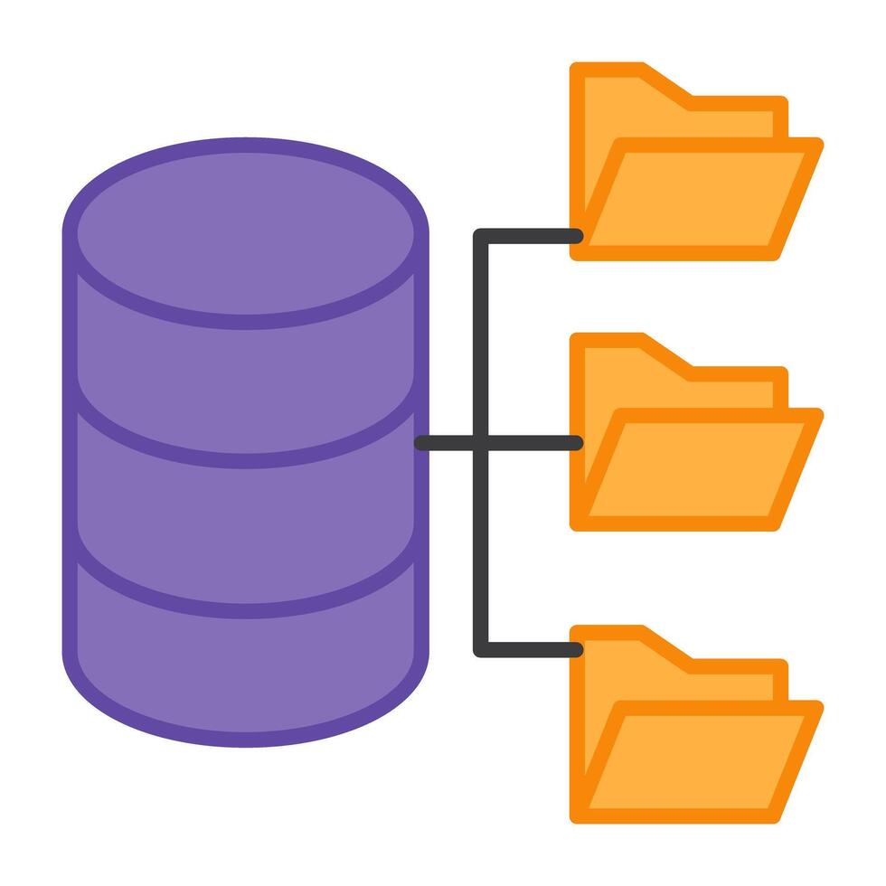 A modern style icon of database network vector