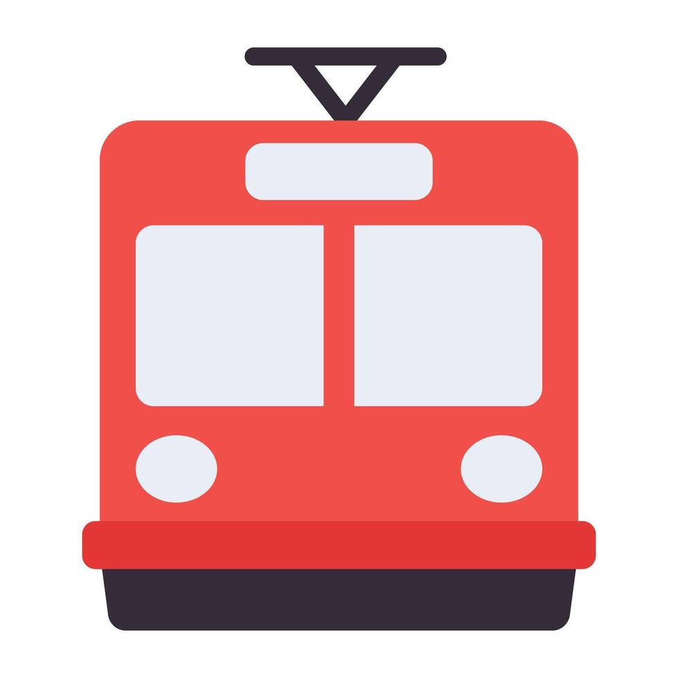 Public bus vector icon in doodle design