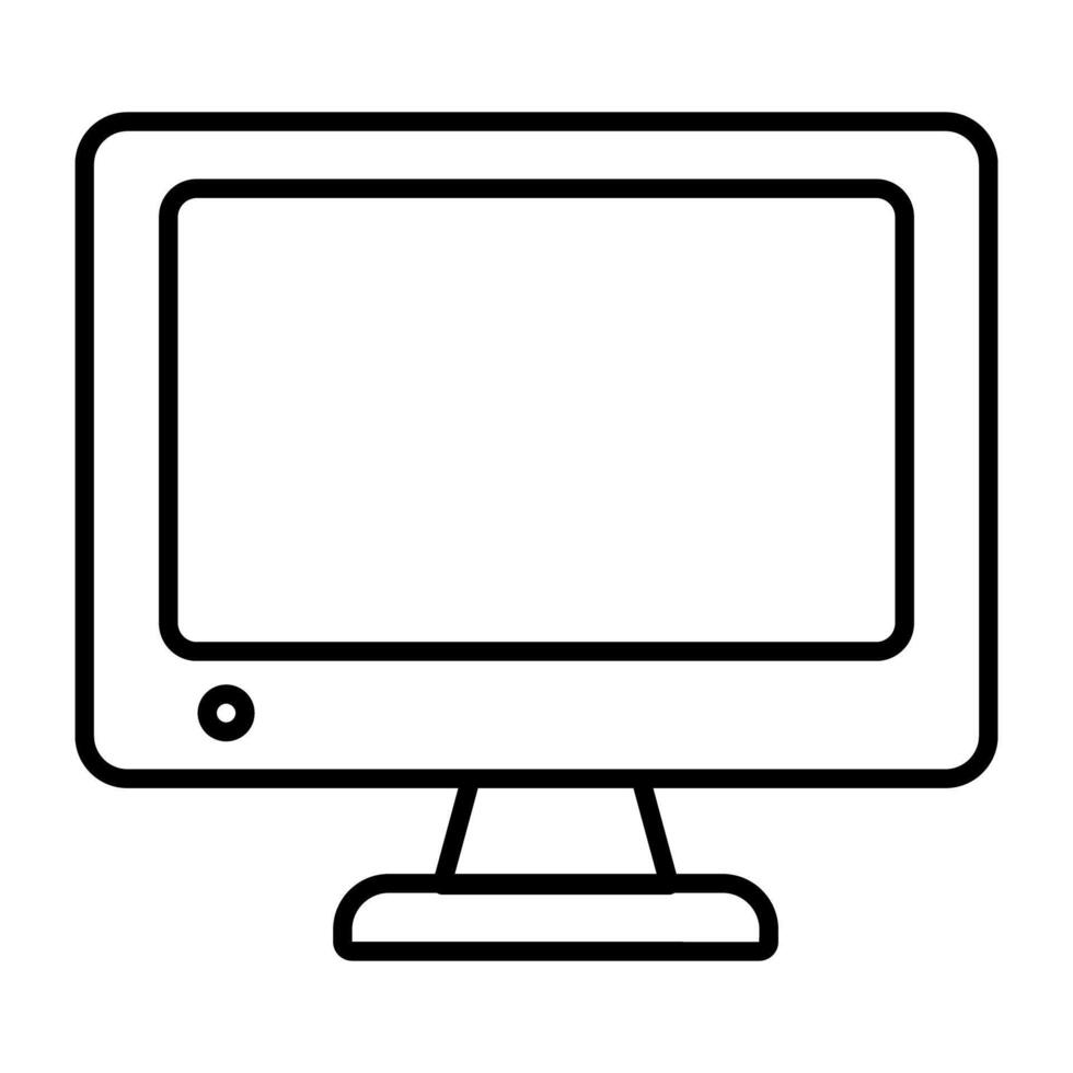 un único diseño icono de monitor vector