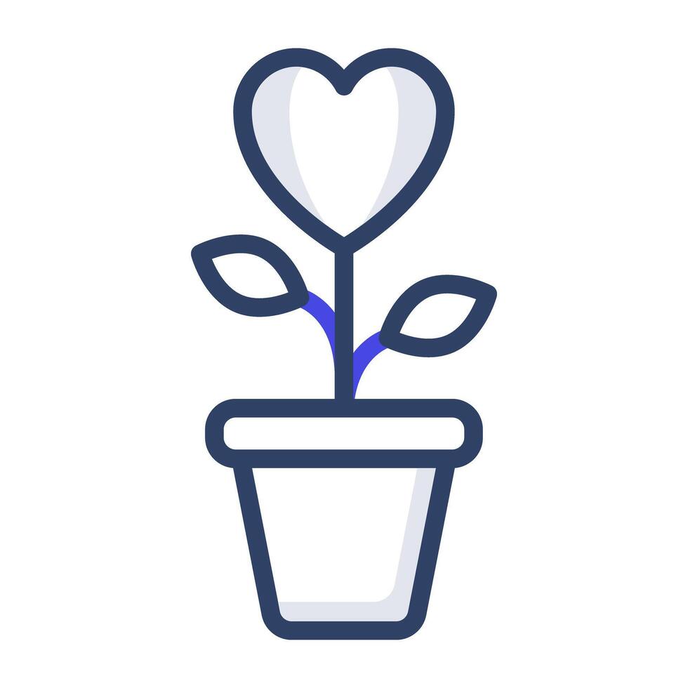 Love plant icon in trendy design, love growth vector