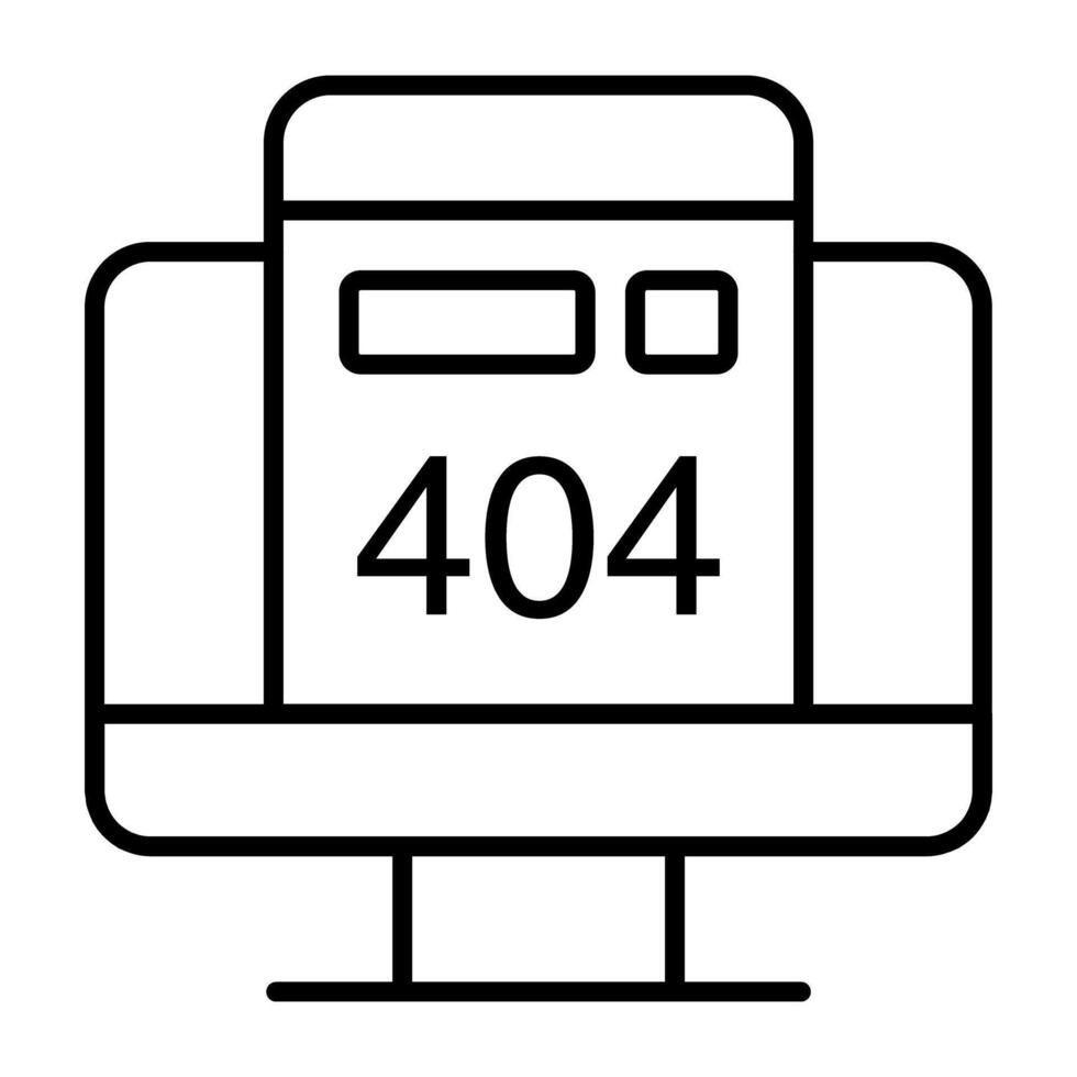 A creative design icon of error 404 vector