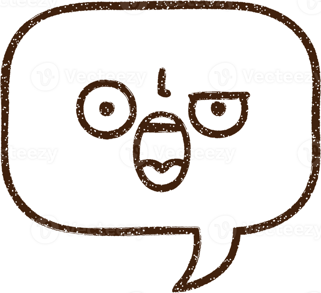 Speech Balloon Charcoal Drawing png
