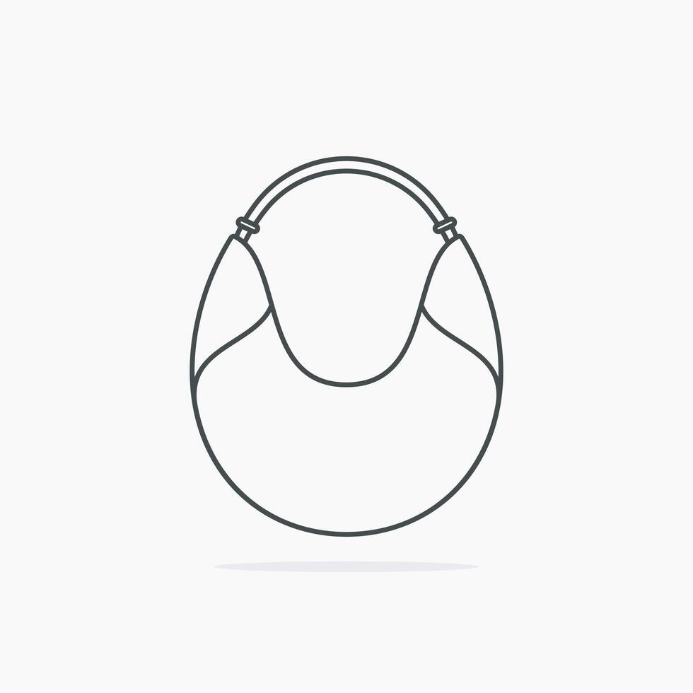 Elegant Women Hand Purse vector illustration. Beauty fashion objects icon concept. Fashionable woman bags design logo. Female accessories, elegant purses design icon.