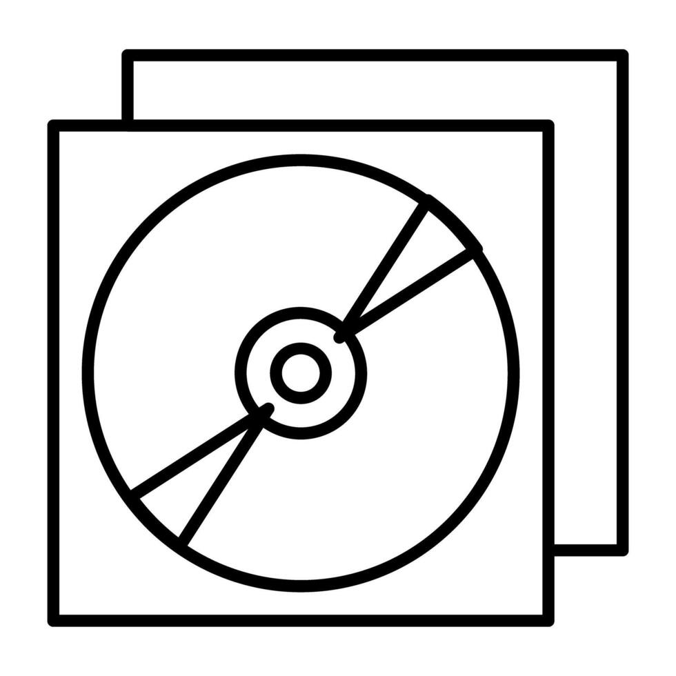 An editable design icon of compact disc vector