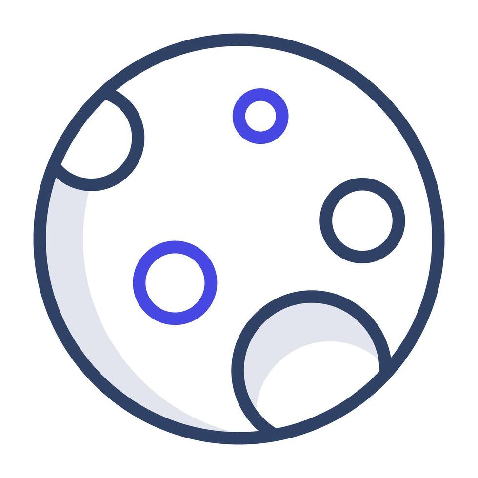 A trendy vector design of moon planet