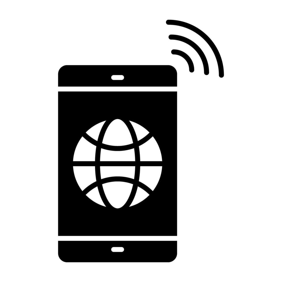 A flat design, icon of mobile network vector