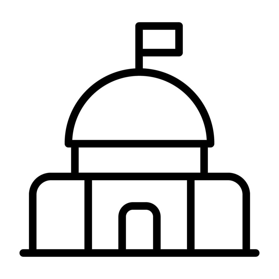 Icon of government building in modern design vector