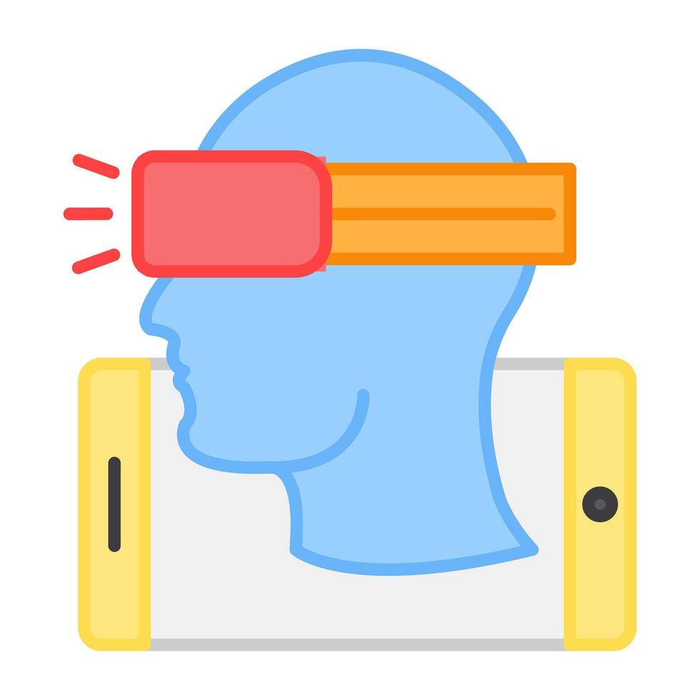 A unique design icon of vr headset vector