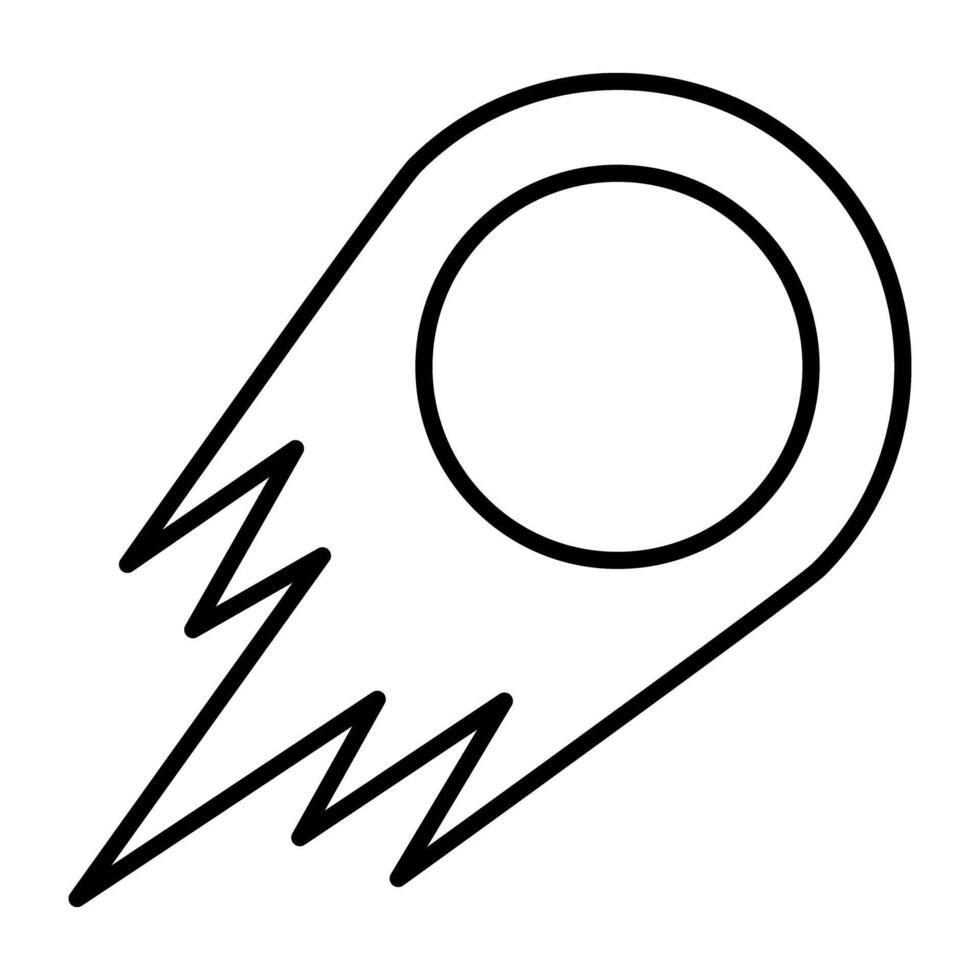 A glyph design, icon of meteor vector