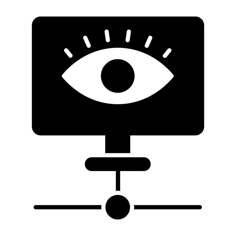 A flat design, icon of folder monitoring vector