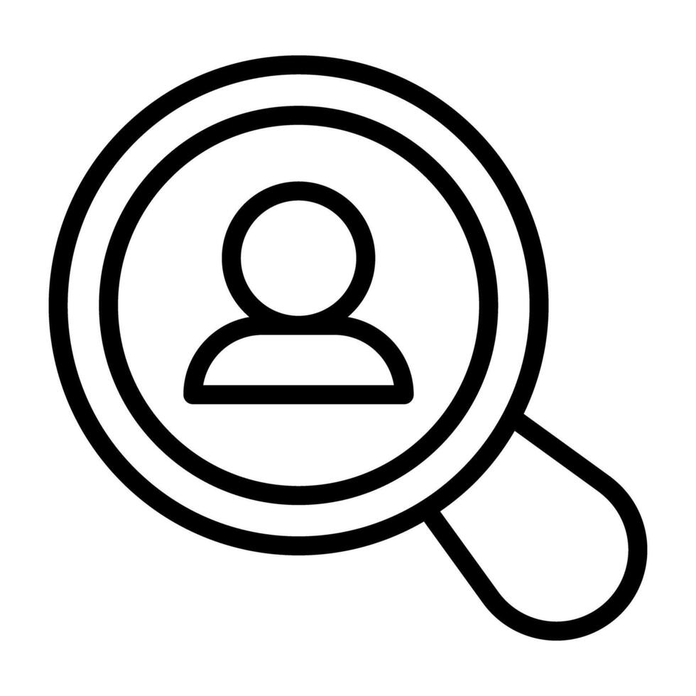 A linear design, icon of search profile vector