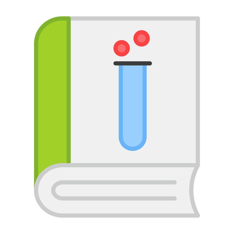 A flat design, icon of chemistry book vector