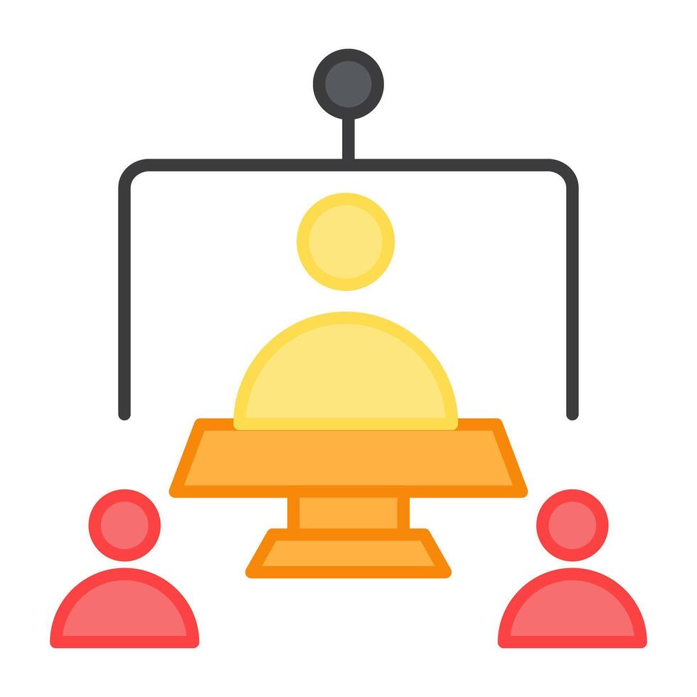 Persons collaborate with each other showing concept of telepresence vector