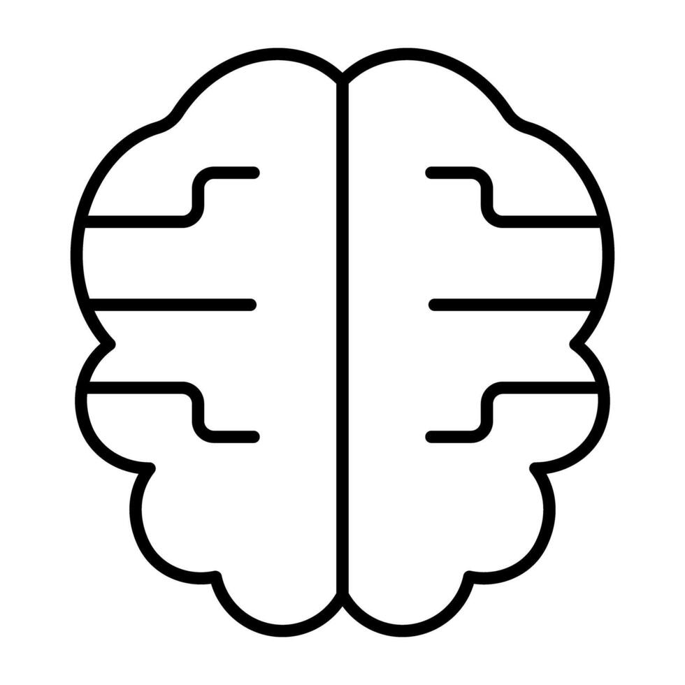 A linear design, icon of brain vector