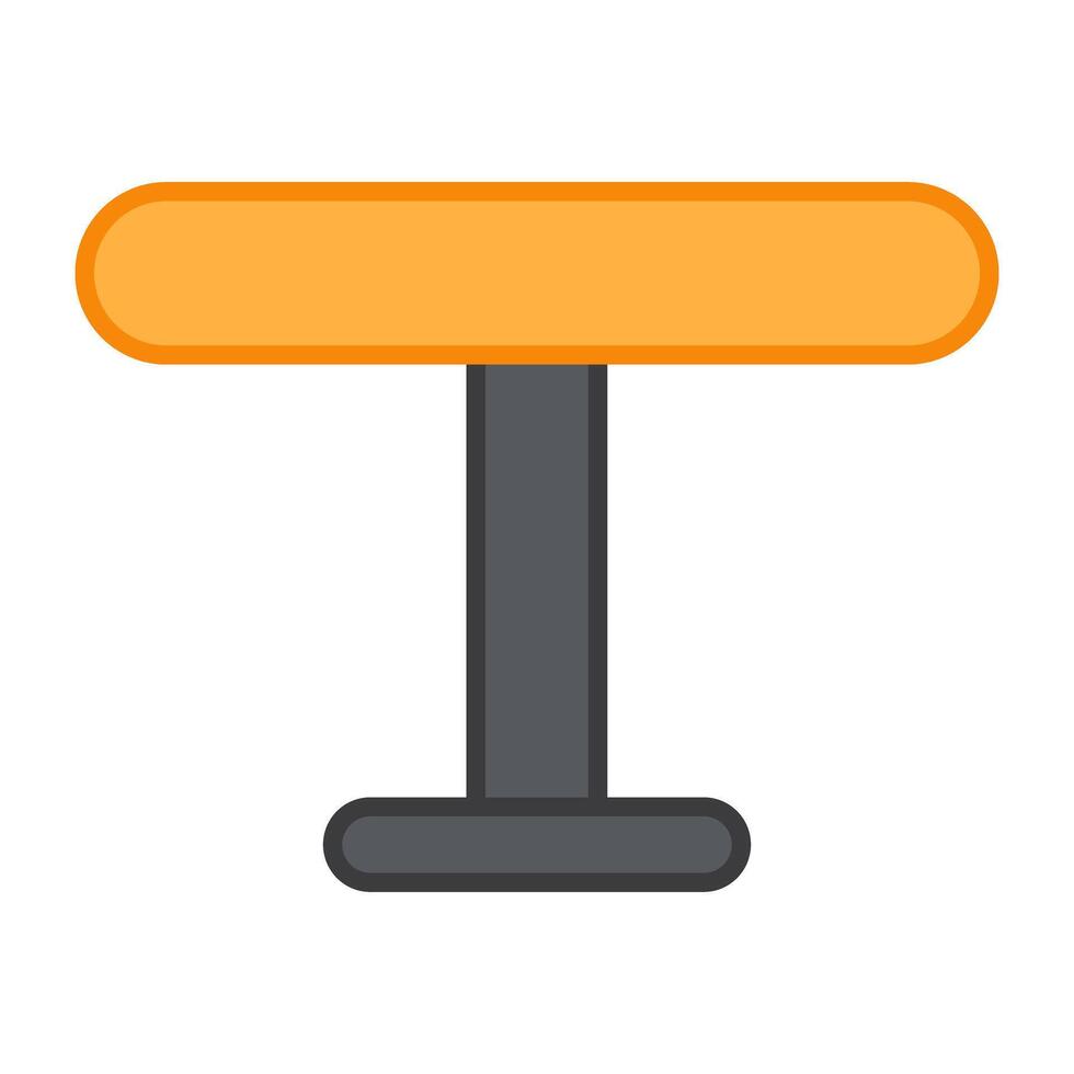A flat design icon of coffee table vector